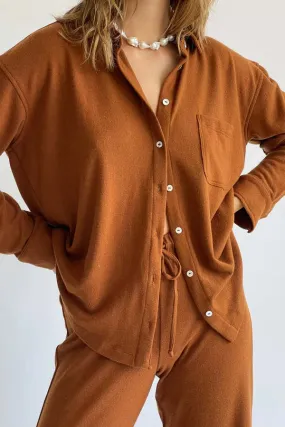 Sweater Button Down - Cocoa