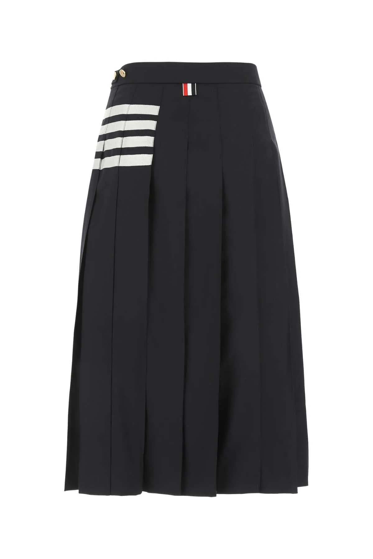 Thom Browne Pleated Asymmetric Midi Skirt