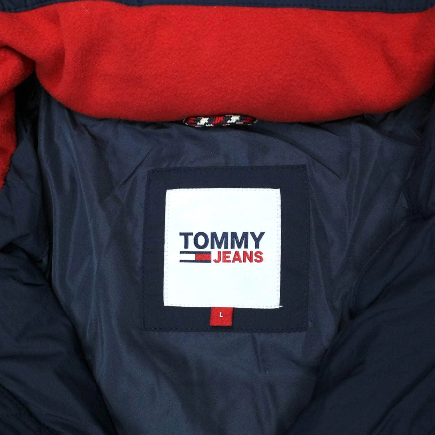 Tommy Hilfiger Navy Blue Hooded Puffer Jacket