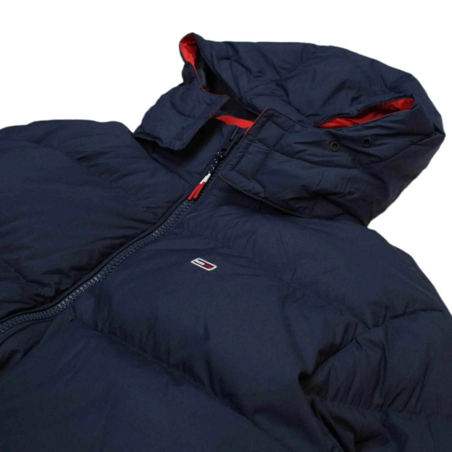 Tommy Hilfiger Navy Blue Hooded Puffer Jacket