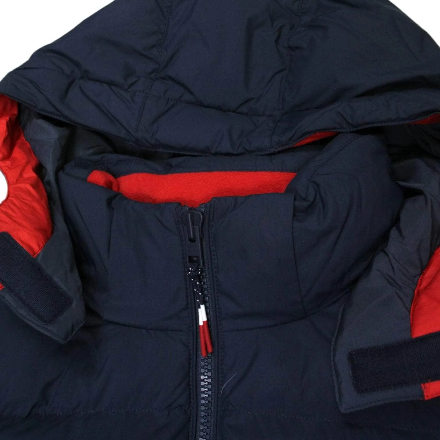 Tommy Hilfiger Navy Blue Hooded Puffer Jacket