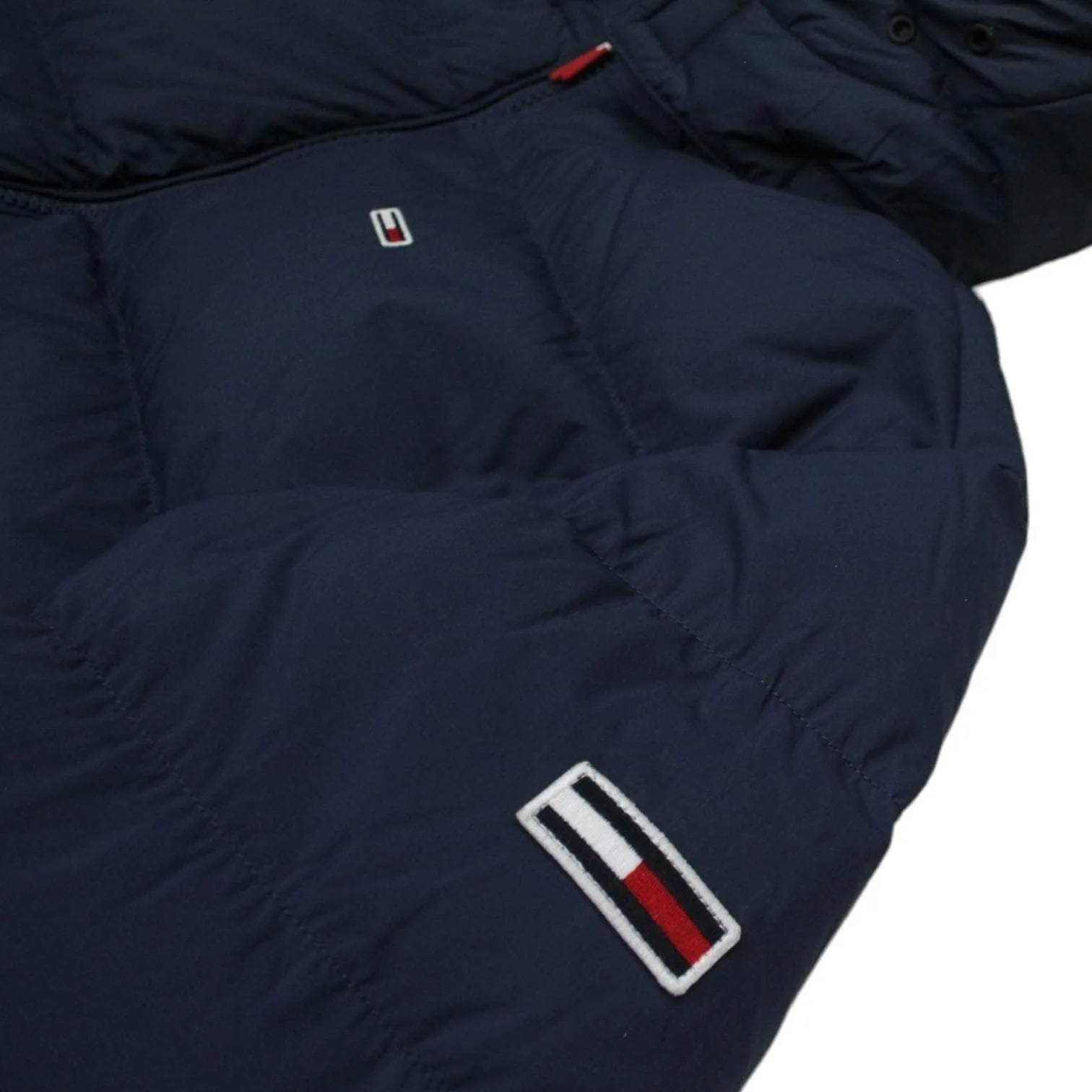 Tommy Hilfiger Navy Blue Hooded Puffer Jacket