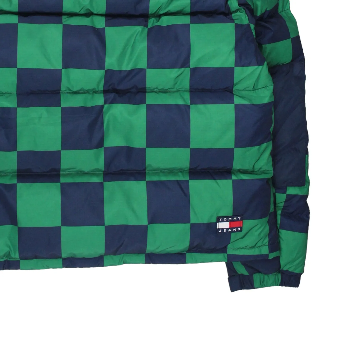 Tommy Jeans Green Chequerboard Alaska Puffer Jacket