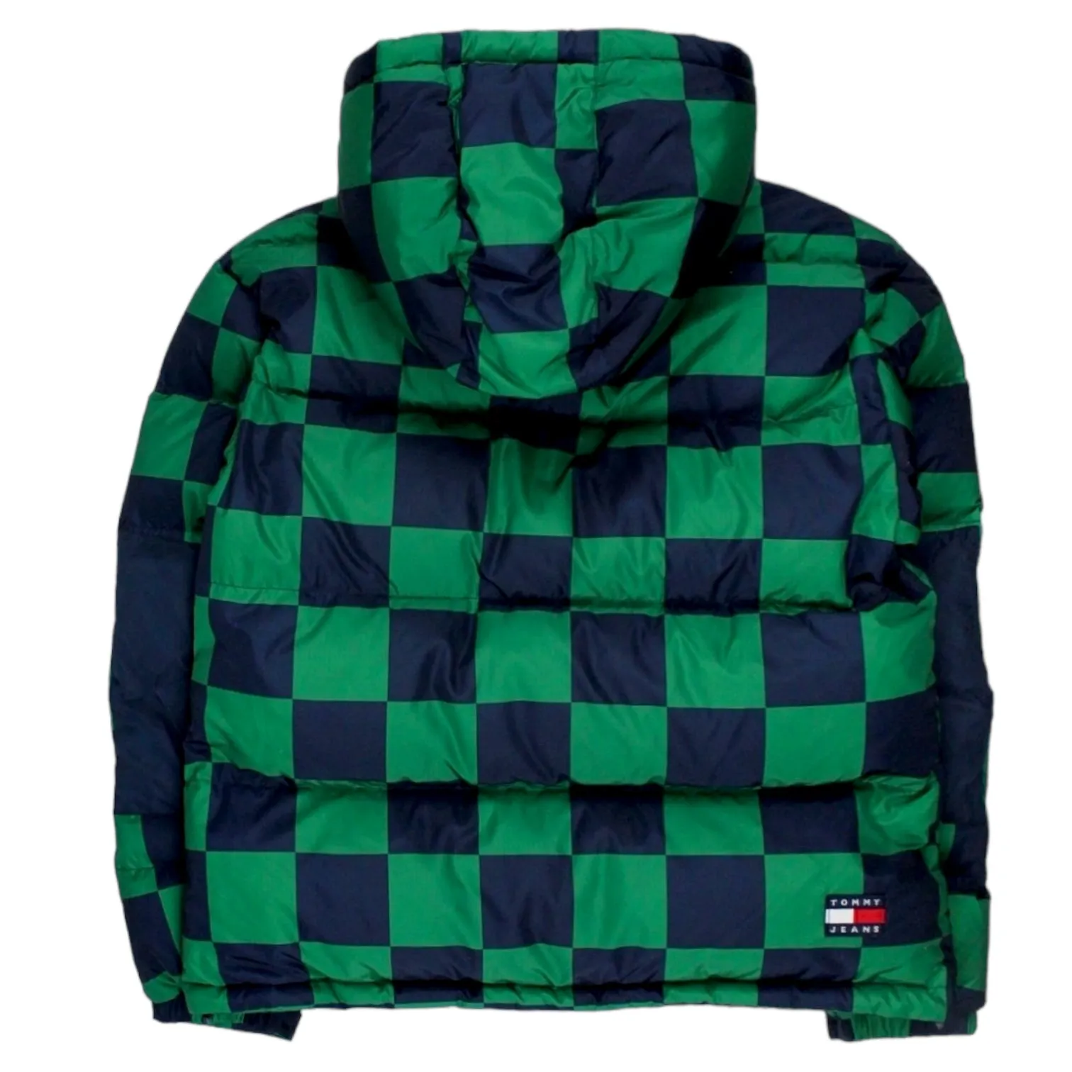 Tommy Jeans Green Chequerboard Alaska Puffer