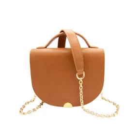 TOP HANDLE CROSSBODY- Cognac