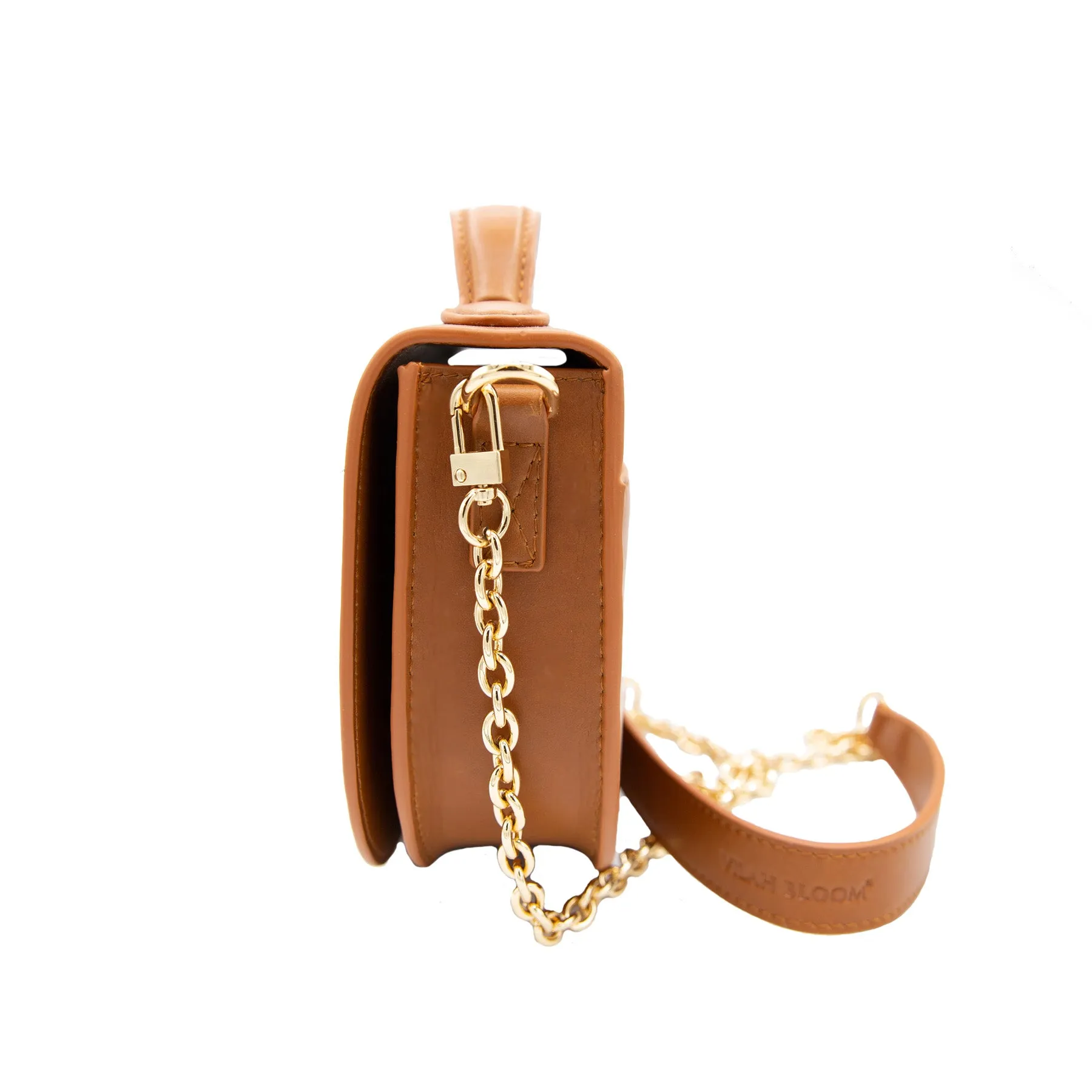 TOP HANDLE CROSSBODY- Cognac