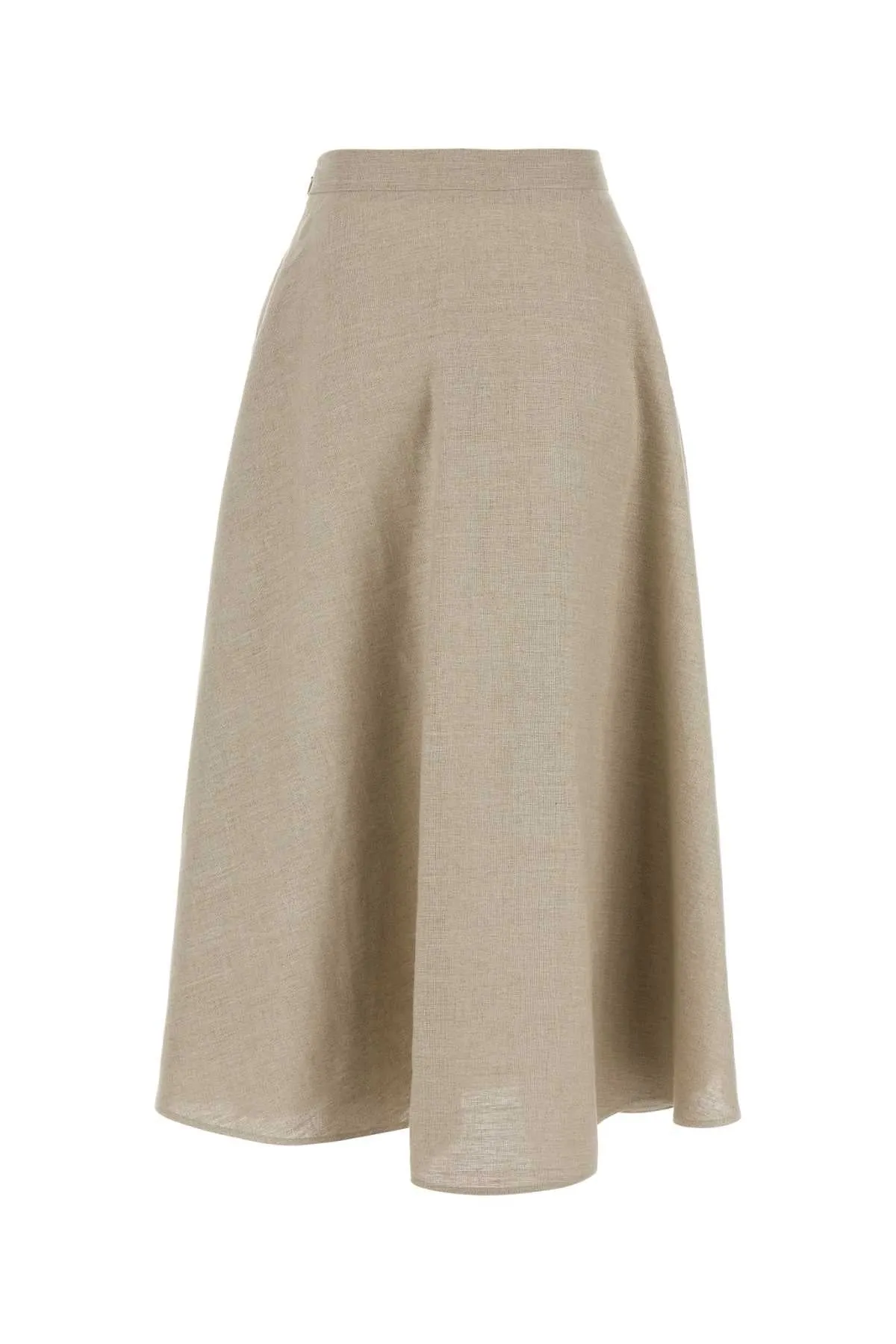 Valentino Garavani Cappuccino Linen Skirt