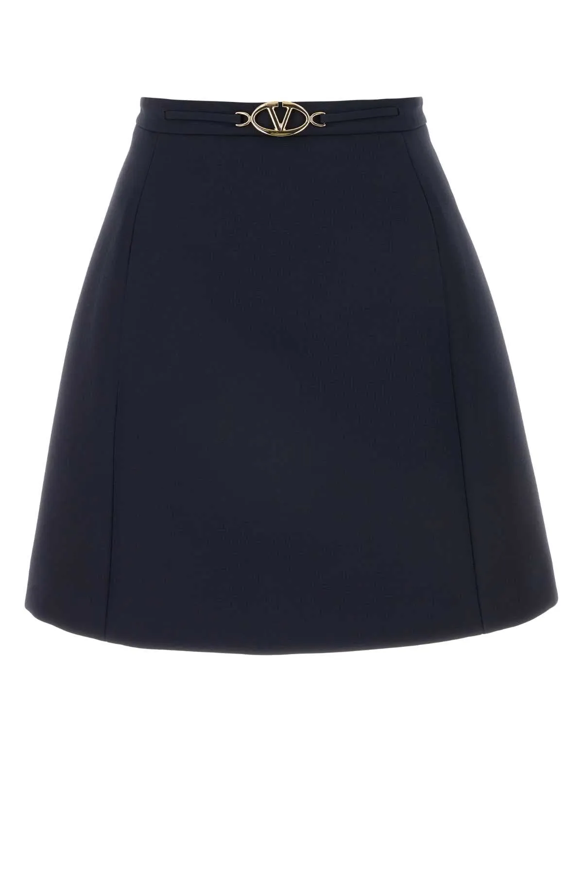 Valentino Garavani Midnight Blue Wool Skirt