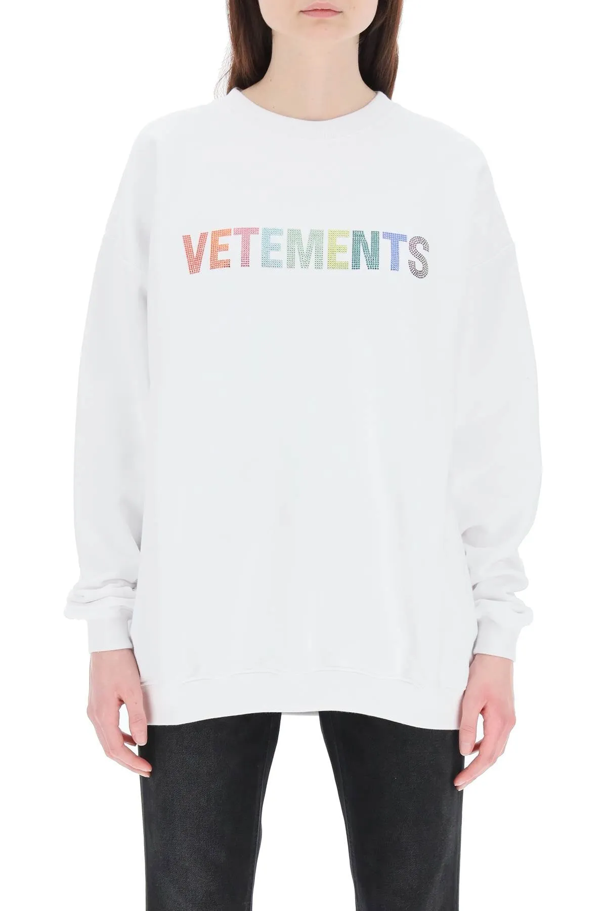 Vetements Logo Embellished Crewneck Sweatshirt