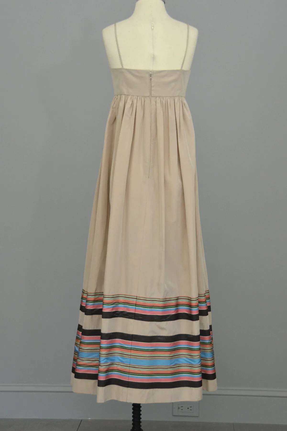 Vintage 1970s MOD Babydoll Maxi Dress