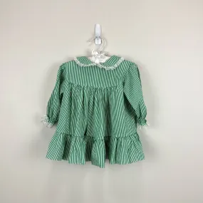 Vintage Bryan Green Striped Dress 18 Months USA