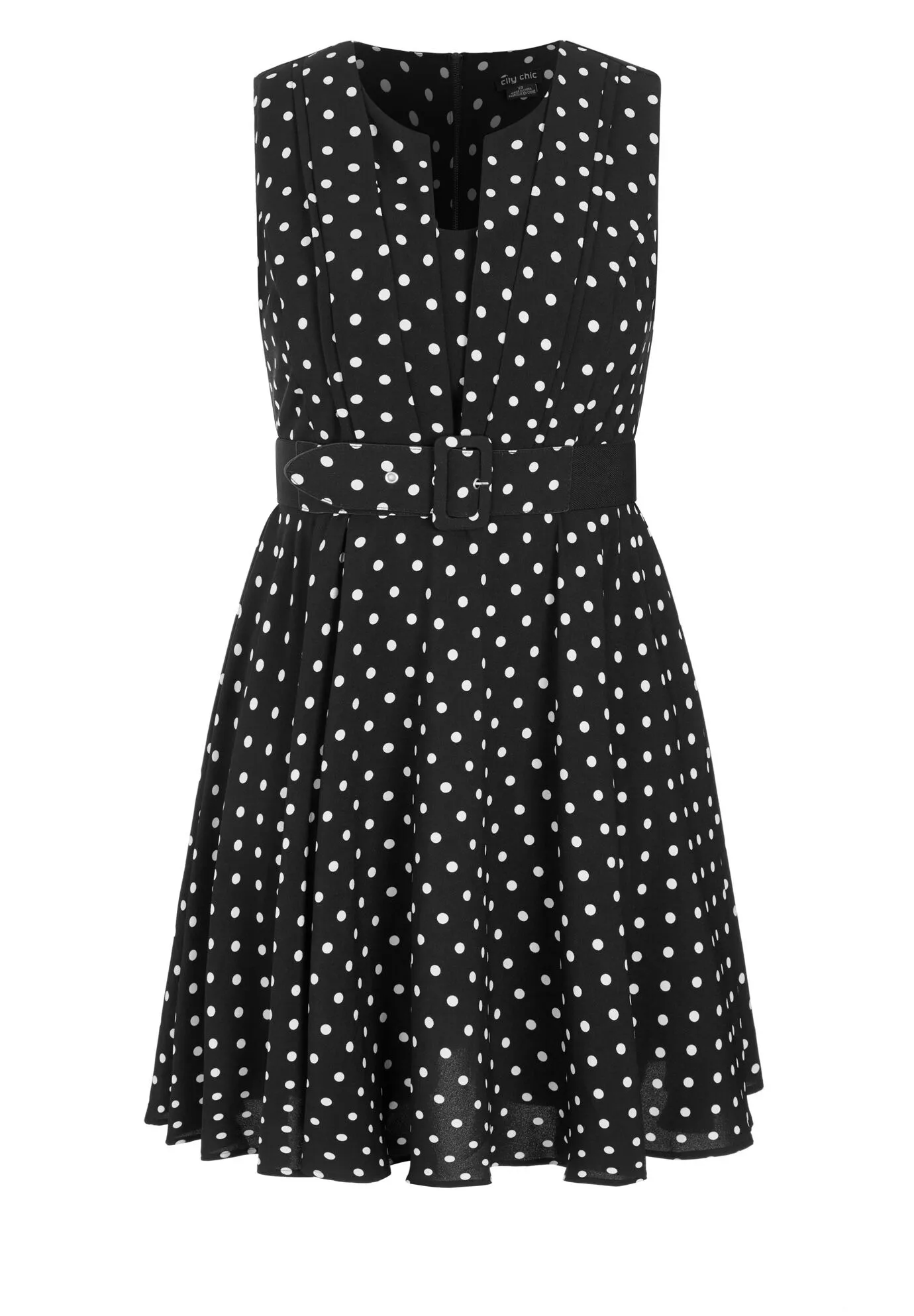 Vintage Spot Dress - black