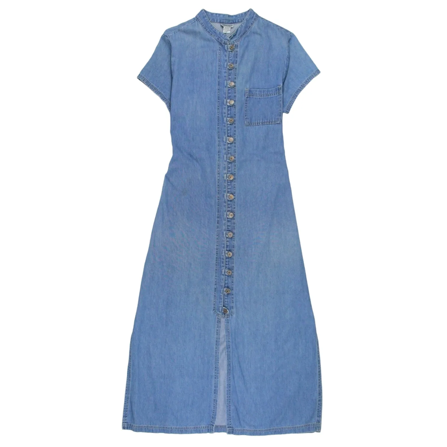 Vintage Studio Blue Denim Cheongsam Dress