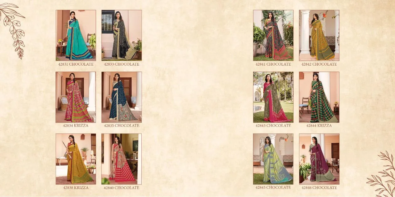 Vipul Launched Crepey Colla Joyfull Fancy Designer Sarees Collection