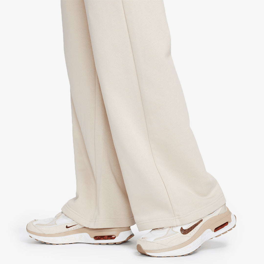 WMN'S MID RISE WIDE LEG SWEATPANTS 'SANDDRIFT/WHITE'