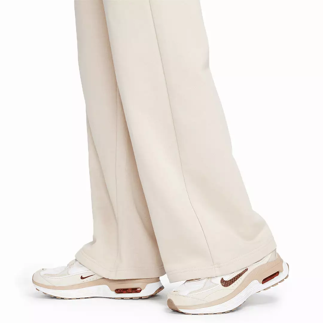 WMN'S MID RISE WIDE LEG SWEATPANTS 'SANDDRIFT/WHITE'