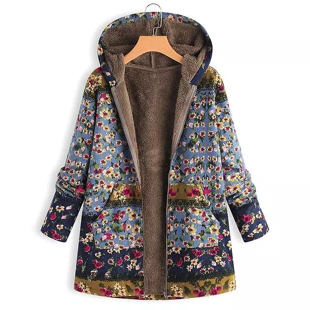 Women Coat, Vintage Floral Jacket