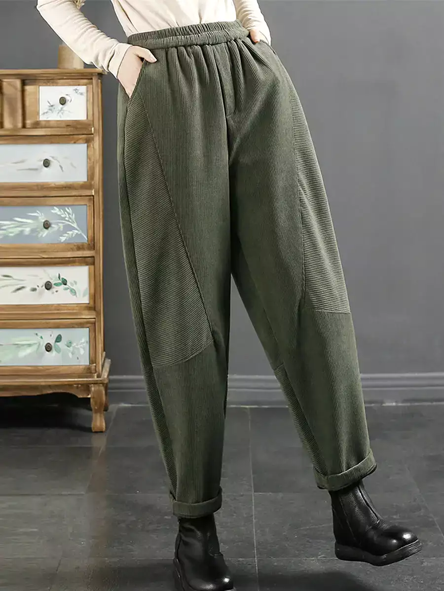 Women Plush Warm Harem Pants