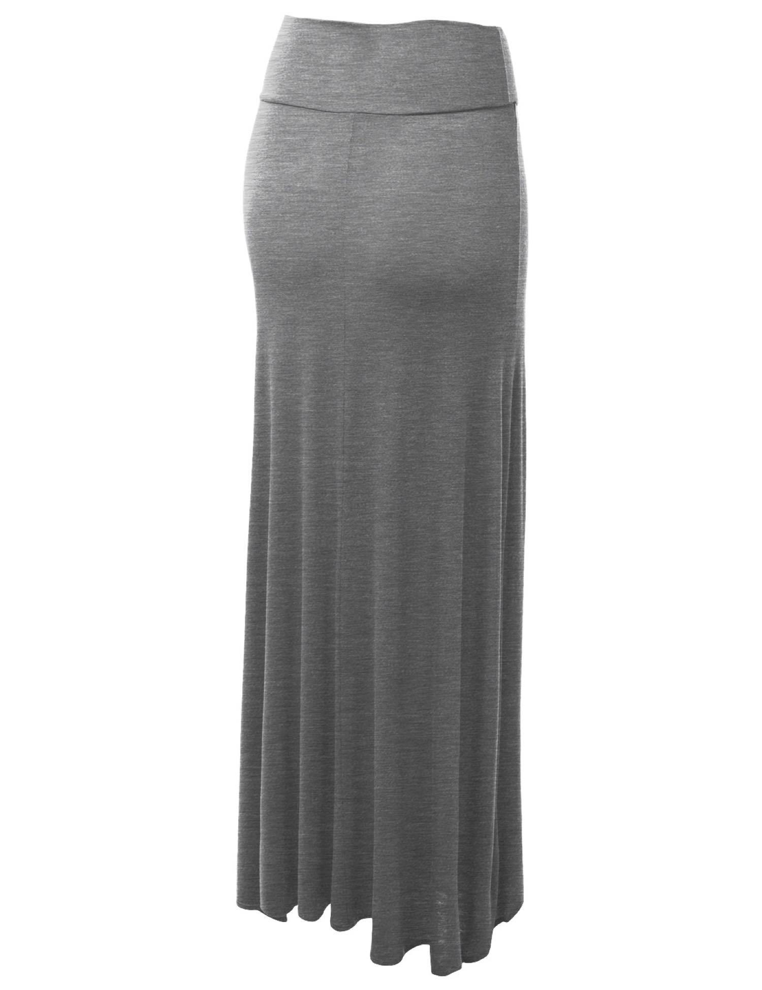 Womens Fold-Over Maxi Skirt