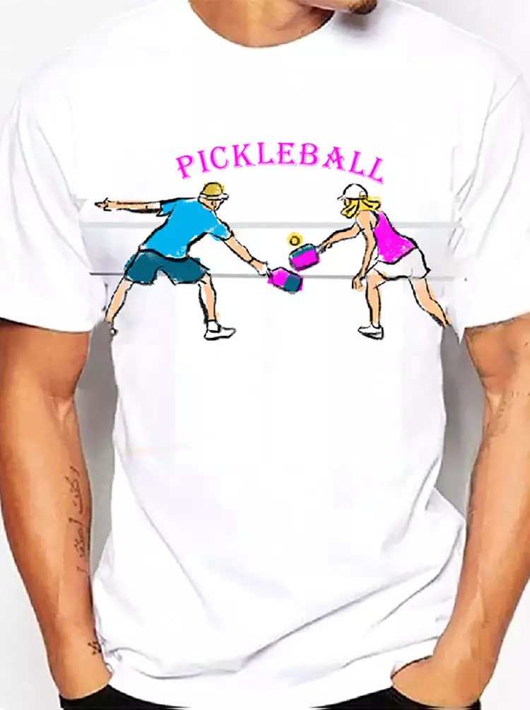 Womens Pickleball Shirts EU Size Quick Dry T Shirt  Men Women Print Original Design Gifts Tshirt