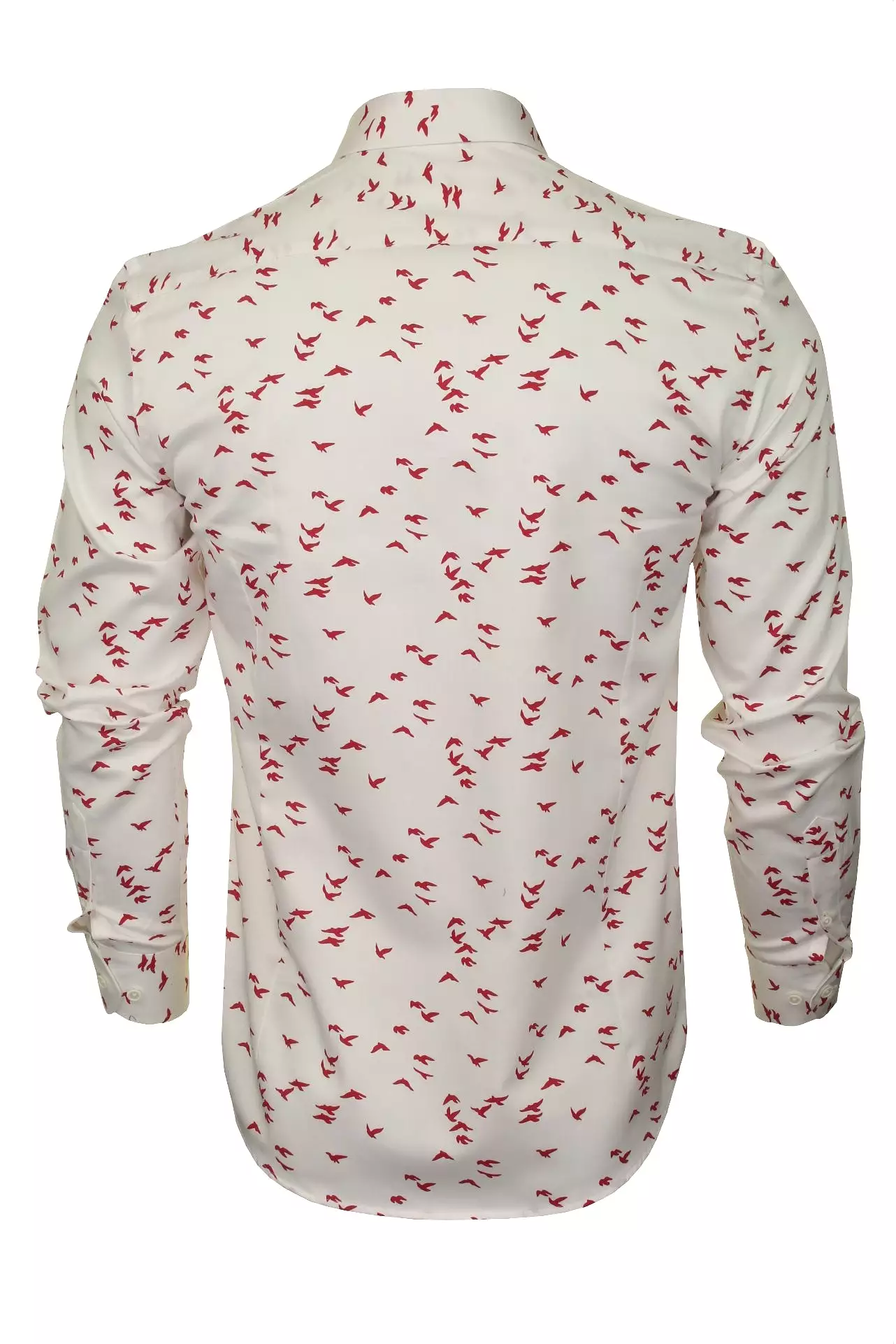 Xact Men's Cotton Bird Print Long Sleeved Shirt