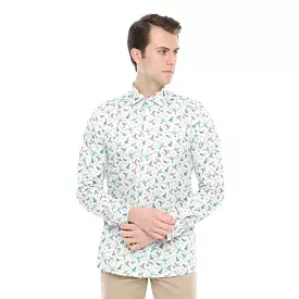 Xact Men's Hummingbird Print Long Sleeved Shirt, Regular Fit