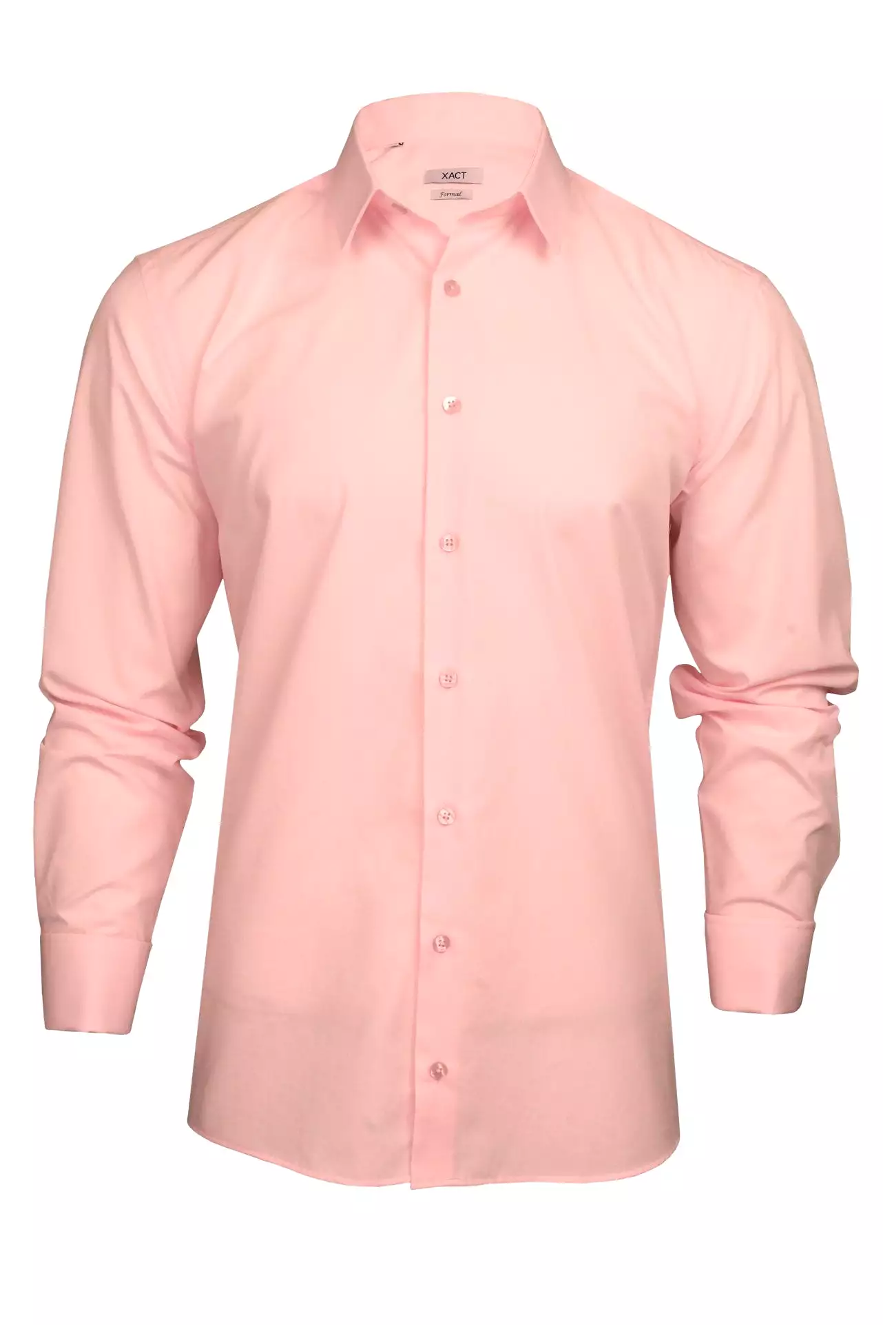 Xact Men's Plain Poplin Formal Shirt with Double/ French Cuff and Cuff Links